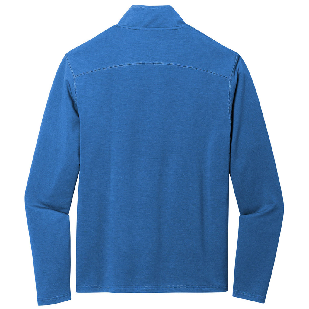 Port Authority Men's Aegean Blue Microterry 1/4-Zip Pullover