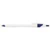 Bullet White w/Blue Trim Cougar Retractable Ballpoint Pen