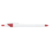 Bullet White w/Red Trim Cougar Retractable Ballpoint Pen