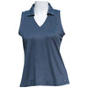 AndersonOrd Women's Navy Heather Gamer Sleeveless Polo