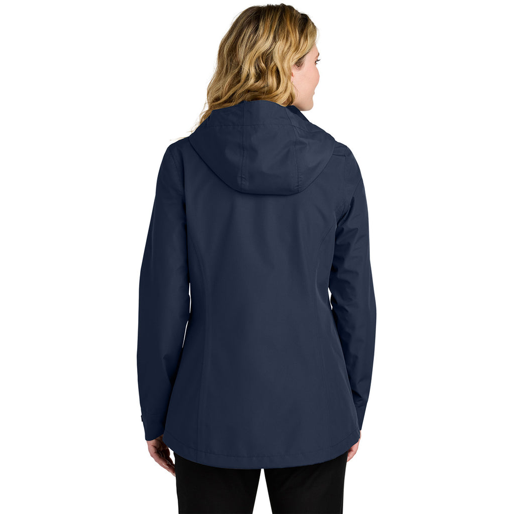 Port Authority Women's True Navy C-FREE Rain Jacket