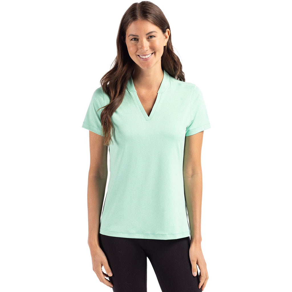 Cutter & Buck Women's Fresh Mint Heather Forge Heathered Stretch Blade Top