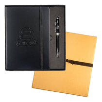 Leeman Black Tuscany Journal & Executive Pen Set