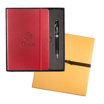 Leeman Red Tuscany Journal & Executive Pen Set