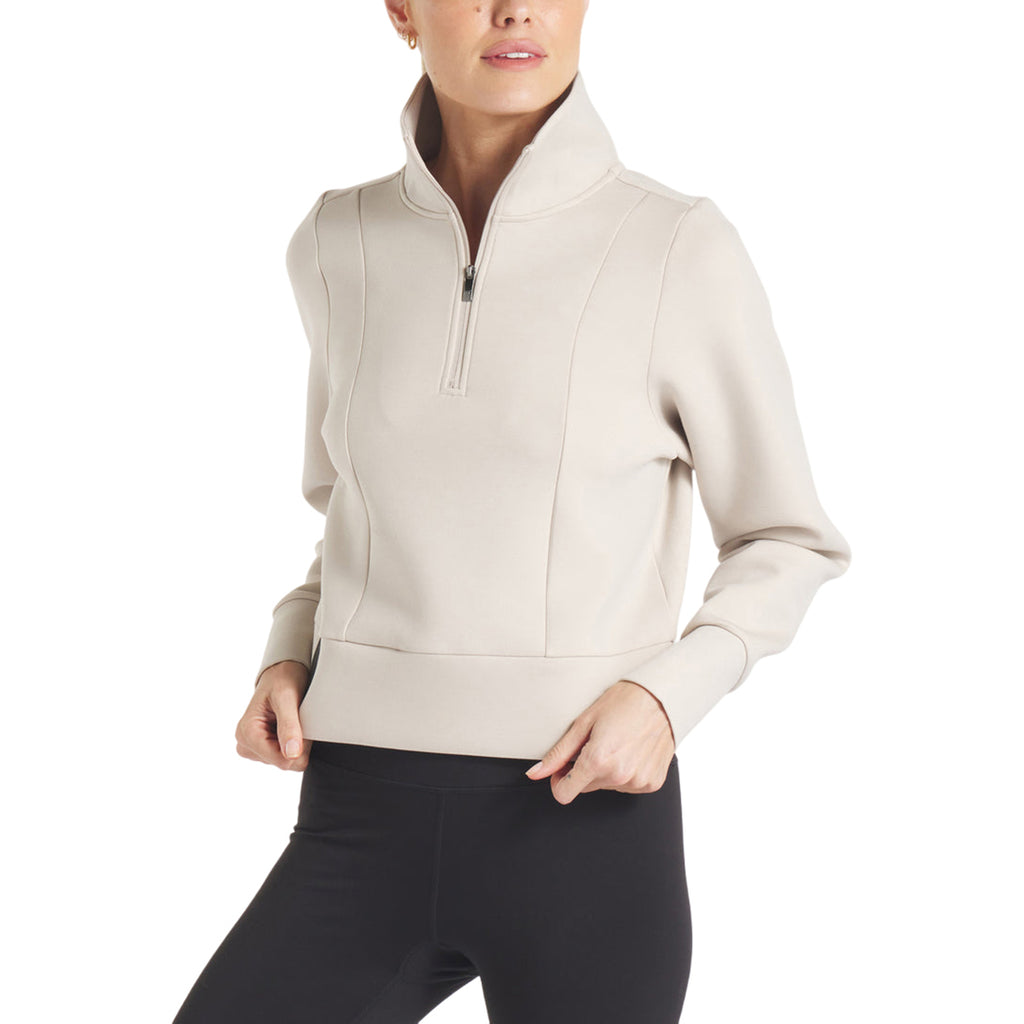 UNRL Women's Sand LuxBreak Half-Zip Pullover