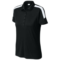 Sport-Tek Women's Black/ White Competitor United Polo