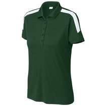 Sport-Tek Women's Forest Green/ White Competitor United Polo