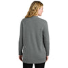 Port Authority Women's Medium Heather Grey Easy Care Open-Front Cardigan Sweater