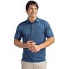 Cutter & Buck Men's Liberty Navy Pike Polo Double Dot Print