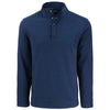 Cutter & Buck Men's Navy Blue Hunts Point Eco Textured Fleece Recycled Snap Pullover