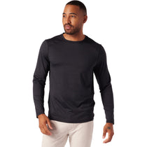 Glyder Men's Black Marble Dash Long Sleeve Crew Neck