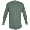 ANETIK Men's Dark Olive Heathered Low Pro Tech Long Sleeve T-Shirt