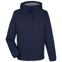 North End Men's Classic Navy Heather Network Lightweight Jacket