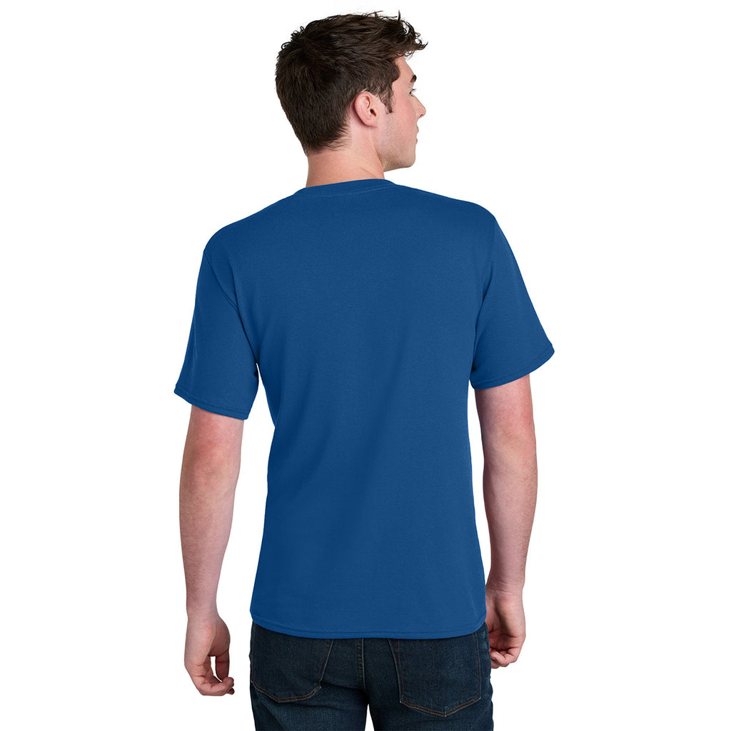 Port & Company Men's True Royal Core Blend Recycled Tee