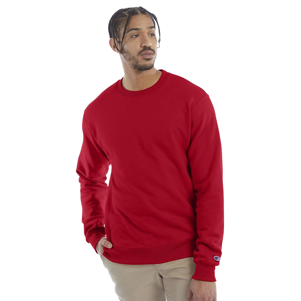 Champion Men\'s Scarlet Crewneck Red Sweatshirt