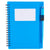 Bullet Translucent Blue 5.5'' x 7'' FSC Mix Star Spiral Notebook with Pen