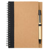 Bullet Black 5'' x 7'' Eco-Friendly Spiral Notebook with Pen