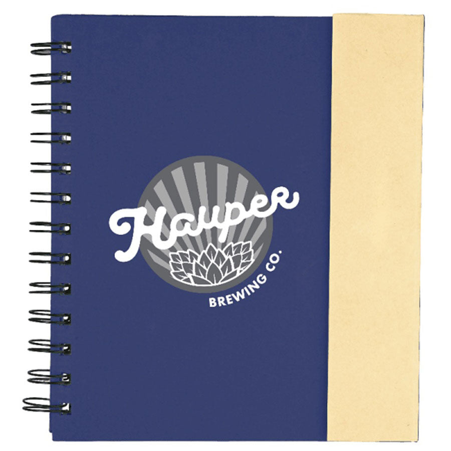 Bullet Blue 6.5'' x 7'' FSC Mix Lock-it Spiral Notebook