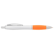 Bullet Silver Barrel w/Orange Grip Nash Retractable Ballpoint Pen