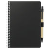 Bullet Black 5'' x 7'' FSC Mix Spiral Notebook with Pen