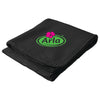 Bullet Black Ribbed Fleece Blanket