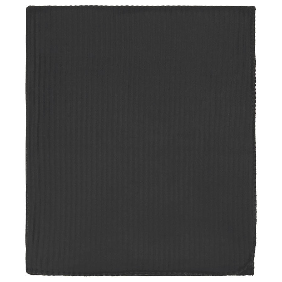 Bullet Black Ribbed Fleece Blanket