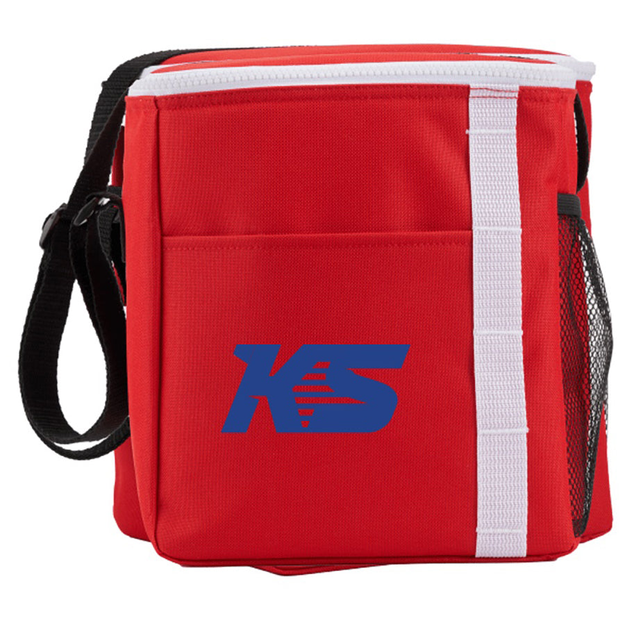 Bullet Red Accent Recycled 12 Can Lunch Cooler