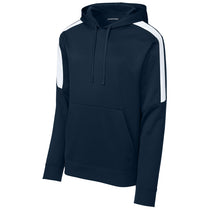 Sport-Tek Men's Navy/ White Sport-Wick Fleece United Pullover Hoodie