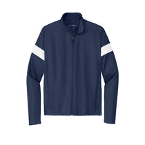 Sport-Tek True Navy/White Men's Travel Full-Zip Jacket