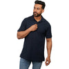 Elevate Men's Navy Palo Short Sleeve 100% Cotton Pique Polo