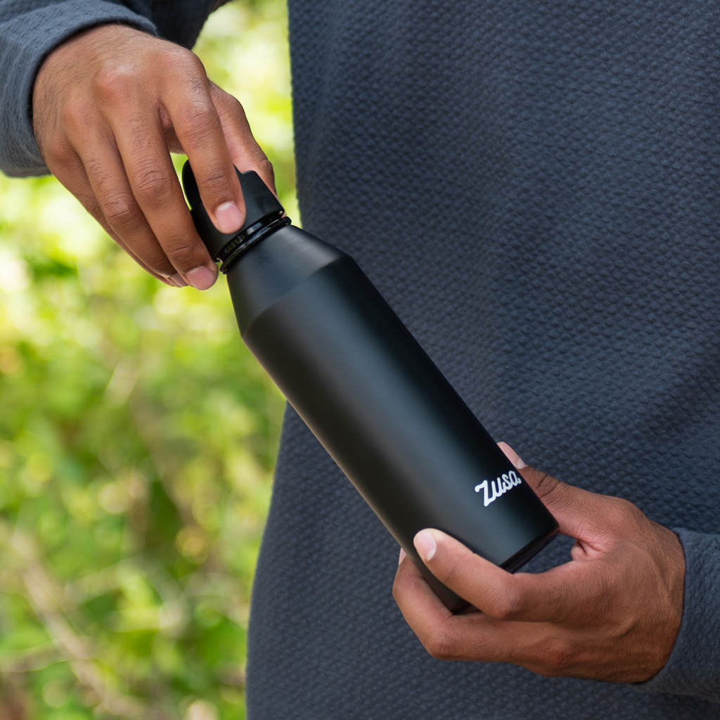 3 Day Zusa Black Voyager Aluminum 20 oz. Water Bottle