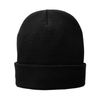 Port & Company Unisex Black Fleece-Lined Knit Cap