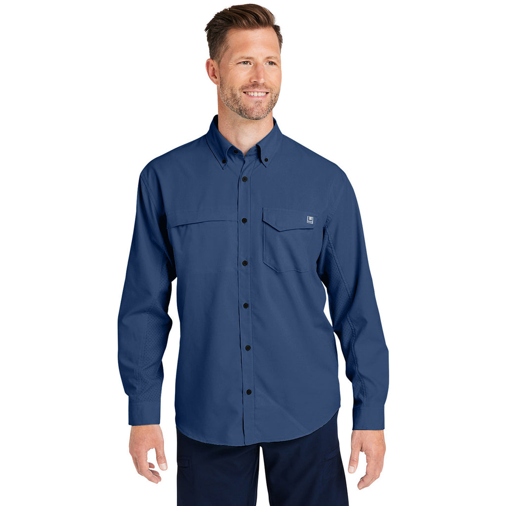 HUK Men's Naval Academy Tide Point Long Sleeve Shirt