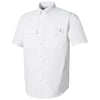 HUK Men's White Creekbed Short Sleeve Shirt