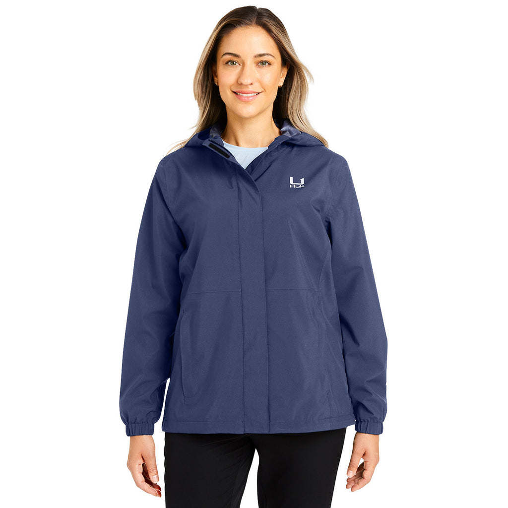 Huk H640027 Ladies Storm Rain Jacket Naval Academy S