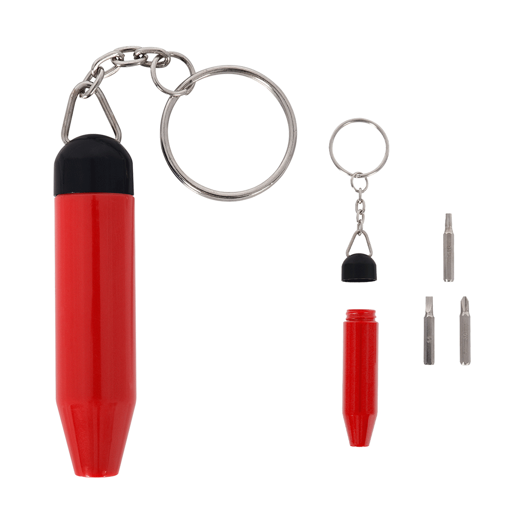 HIT Red Mini Tool Keychain Kit