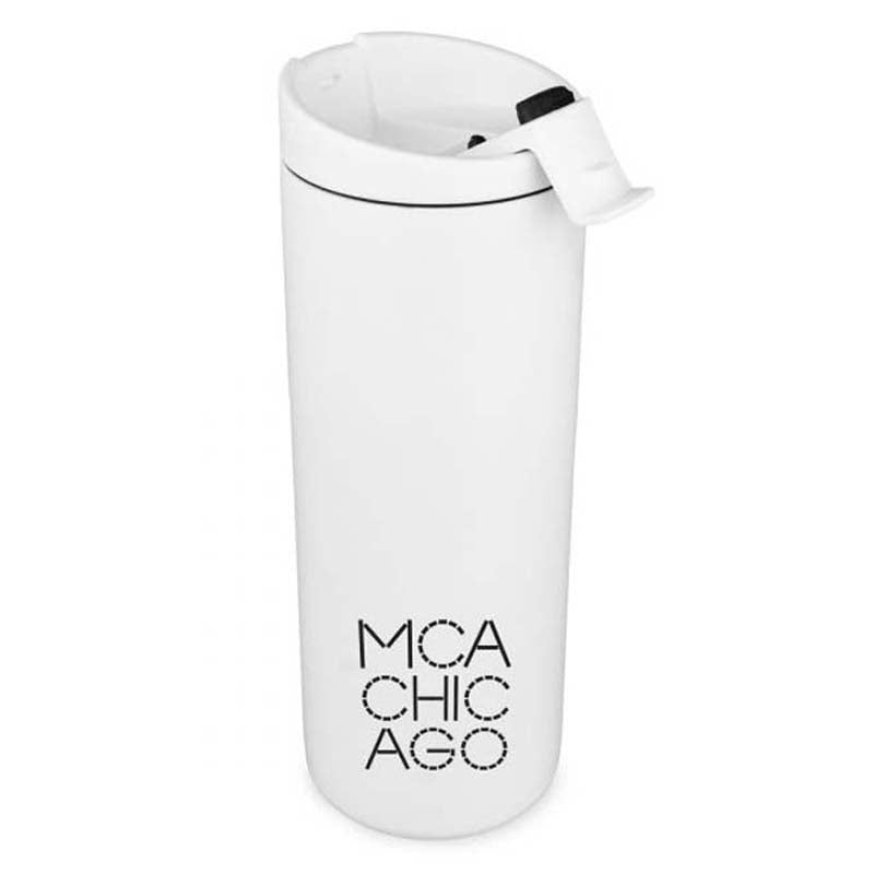 MIIR White Travel Tumbler Stainless Steel with Plastic Lid (Clear