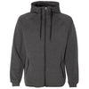 Weatherproof Men's Heather Black Heat Last Fleece Tech Hooded Full-Zip Sweatshirt