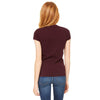 Bella + Canvas Women's Plum Stretch Rib Short-Sleeve V-Neck T-Shirt