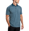 UNRL Men's Blue Camo Knit Blade Polo