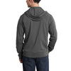 Carhartt Men's Carbon Heather Force Cotton Delmont Zip Front Hoodie