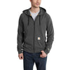 Carhartt Men's Carbon Heather Force Cotton Delmont Zip Front Hoodie