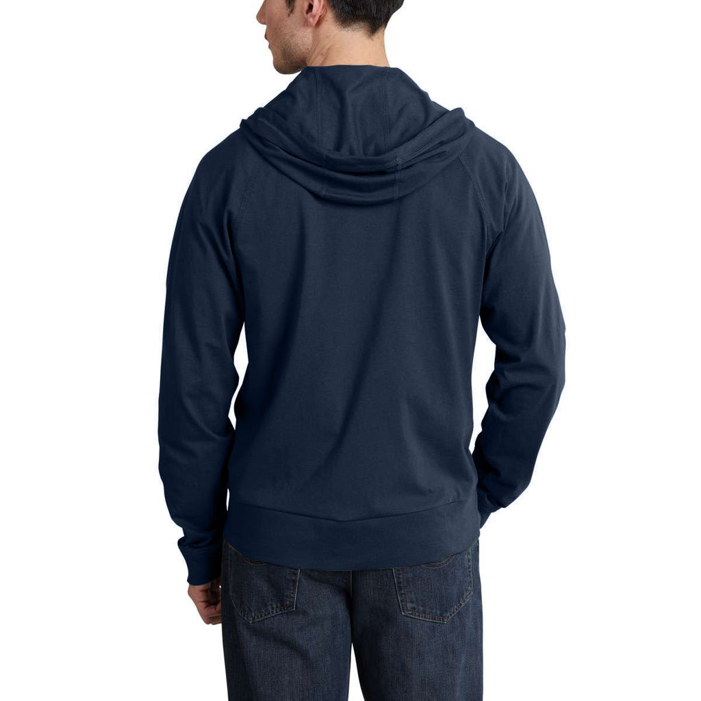 Carhartt Men's Navy Force Cotton Delmont Zip Front Hoodie