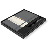 Moleskine Black Medium Notebook and GO Pen Gift Set