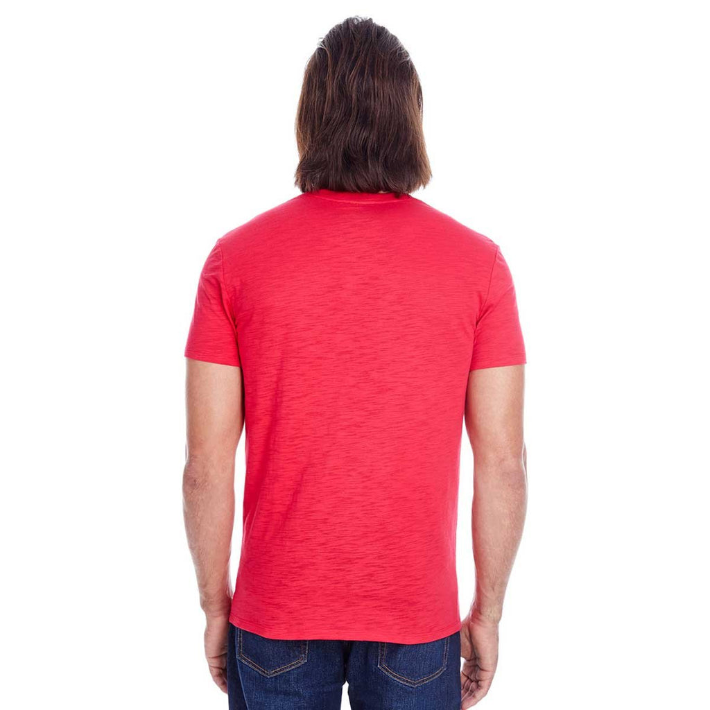 Threadfast Apparel Men's Red Slub Jersey Short-Sleeve T-Shirt