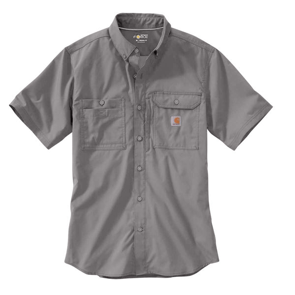 Carhartt Men's Asphalt Force Ridgefield Solid SS Shirt