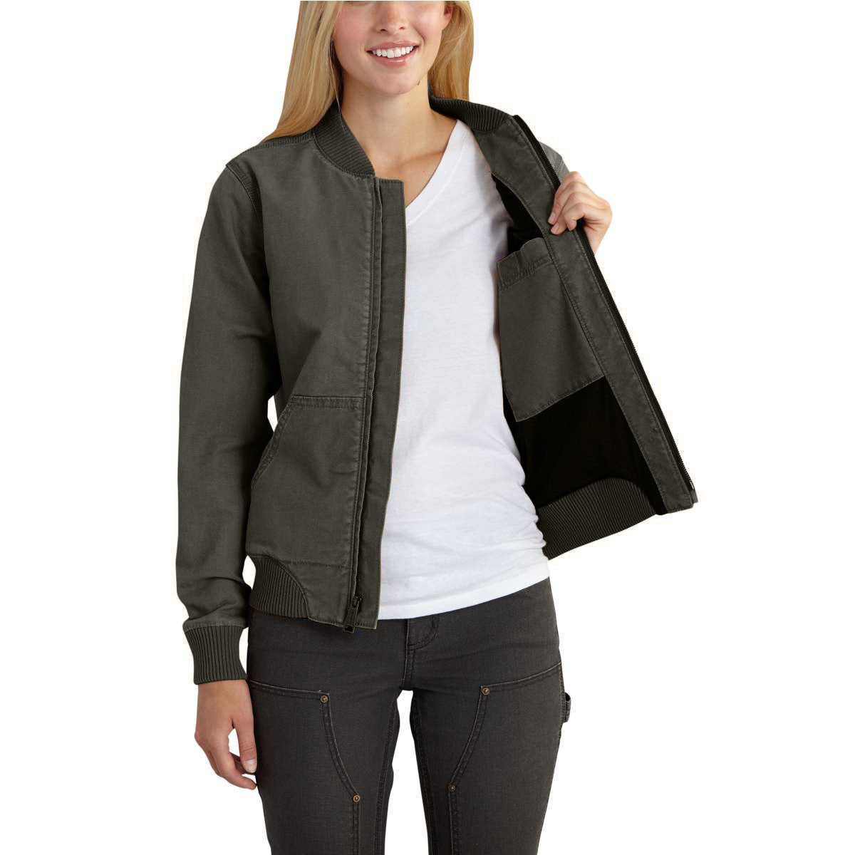 Hadlow Olive Bomber Jacket