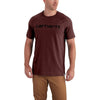 Carhartt Men's Red Brown Heather Force Cotton Delmont Gphc SS T Shirt