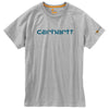 Carhartt Men's Heather Gray Force Cotton Delmont Gphc SS T Shirt