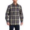 Carhartt Men's Black Heather Hubbard Plaid Flannel Shirt